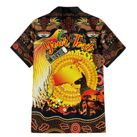 Personalized Australia and Papua New Guinea Together Family Matching Mermaid Dress and Hawaiian Shirt Kangaroo Aboriginal Art and Bird-of-paradise Oro Tribal Motifs LT03 - Polynesian Pride