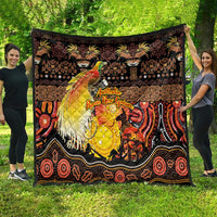 Australia and Papua New Guinea Together Quilt Kangaroo Aboriginal Art and Bird-of-paradise Oro Tribal Motifs LT03 - Polynesian Pride