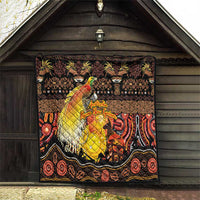 Australia and Papua New Guinea Together Quilt Kangaroo Aboriginal Art and Bird-of-paradise Oro Tribal Motifs LT03 - Polynesian Pride
