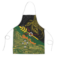 Chimpu Province Papua New Guinea Apron Bird-of-paradise Art Tattoo and Melanesian Motifs LT03 Black - Polynesian Pride