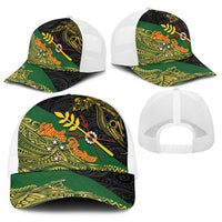 Chimpu Province Papua New Guinea Baseball Net Cap Bird-of-paradise Art Tattoo and Melanesian Motifs LT03 - Polynesian Pride