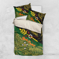 Chimpu Province Papua New Guinea Bedding Set Bird-of-paradise Art Tattoo and Melanesian Motifs LT03 US Twin 172cm x 218cm Black - Polynesian Pride