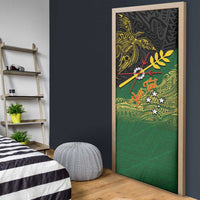 Personalized Chimpu Province Papua New Guinea Door Cover Bird-of-paradise Art Tattoo and Melanesian Motifs LT03 - Polynesian Pride