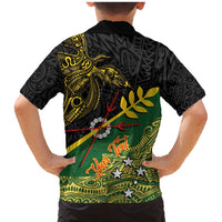 Personalized Chimpu Province Papua New Guinea Family Matching Mermaid Dress and Hawaiian Shirt Bird-of-paradise Art Tattoo and Melanesian Motifs LT03 - Polynesian Pride
