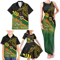 Personalized Chimpu Province Papua New Guinea Family Matching Tank Maxi Dress and Hawaiian Shirt Bird-of-paradise Art Tattoo and Melanesian Motifs LT03 - Polynesian Pride