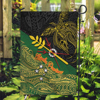 Chimpu Province Papua New Guinea Garden Flag Bird-of-paradise Art Tattoo and Melanesian Motifs LT03 Garden Flag Black - Polynesian Pride
