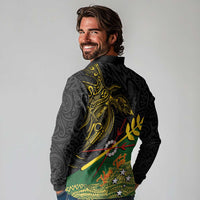 Personalized Chimpu Province Papua New Guinea Long Sleeve Polo Shirt Bird-of-paradise Art Tattoo and Melanesian Motifs LT03 - Polynesian Pride