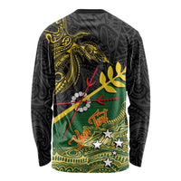 Personalized Chimpu Province Papua New Guinea Long Sleeve Shirt Bird-of-paradise Art Tattoo and Melanesian Motifs LT03 - Polynesian Pride
