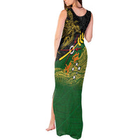 Personalized Chimpu Province Papua New Guinea Tank Maxi Dress Bird-of-paradise Art Tattoo and Melanesian Motifs LT03 - Polynesian Pride