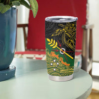 Chimpu Province Papua New Guinea Tumbler Cup Bird-of-paradise Art Tattoo and Melanesian Motifs LT03 - Polynesian Pride