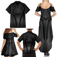 Hawaiian Kakau Art Tattoos Aquaman Style Family Matching Summer Maxi Dress and Hawaiian Shirt Special Edition LT03 - Polynesian Pride