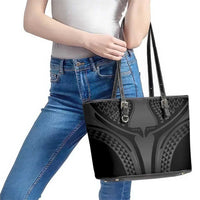 Hawaiian Kakau Art Tattoos Aquaman Style Leather Tote Bag Special Edition LT03 - Polynesian Pride