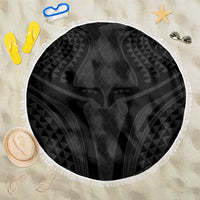 Hawaiian Kakau Art Tattoos Aquaman Style Beach Blanket Black Version - Polynesian Pride