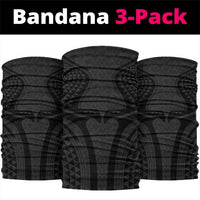 Hawaiian Kakau Art Tattoos Aquaman Style Neck Gaiter Black Version - Polynesian Pride