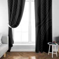 Hawaiian Kakau Art Tattoos Aquaman Style Window Curtain Black Version - Polynesian Pride