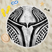 Hawaiian Kakau Art Tattoos Aquaman Style Beach Blanket White Version LT03 One Size 150cm White - Polynesian Pride