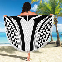 Hawaiian Kakau Art Tattoos Aquaman Style Beach Blanket White Version LT03 - Polynesian Pride