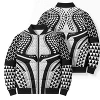 Hawaiian Kakau Art Tattoos Aquaman Style Bomber Puffer Jacket White Version LT03 - Polynesian Pride