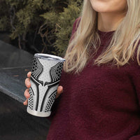 Hawaiian Kakau Art Tattoos Aquaman Style Tumbler Cup White Version - Polynesian Pride