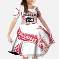 Cook Islands Marathon 2025-Pursuit in Paradise Family Matching Mermaid Dress and Hawaiian Shirt Red Color LT03 Daughter's Dress Red - Polynesian Pride