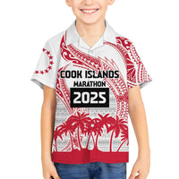Cook Islands Marathon 2025-Pursuit in Paradise Family Matching Summer Maxi Dress and Hawaiian Shirt Red Color LT03 Son's Shirt Red - Polynesian Pride