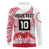 Cook Islands Marathon 2025-Pursuit in Paradise Long Sleeve Polo Shirt Red Color