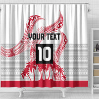 Cook Islands Marathon 2025-Pursuit in Paradise Shower Curtain Red Color LT03 - Polynesian Pride