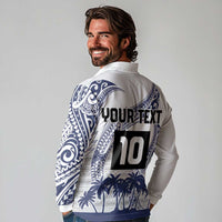 Cook Islands Marathon 2025-Pursuit in Paradise Long Sleeve Polo Shirt Blue Color