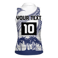 Cook Islands Marathon 2025-Pursuit in Paradise Women Sleeveless Polo Shirt Blue Color