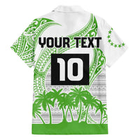 Cook Islands Marathon 2025-Pursuit in Paradise Family Matching Off The Shoulder Long Sleeve Dress and Hawaiian Shirt Green Color LT03 - Polynesian Pride