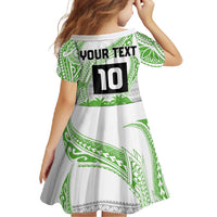 Cook Islands Marathon 2025-Pursuit in Paradise Family Matching Off Shoulder Maxi Dress and Hawaiian Shirt Green Color LT03 - Polynesian Pride