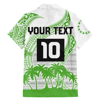 Cook Islands Marathon 2025-Pursuit in Paradise Family Matching Off Shoulder Short Dress and Hawaiian Shirt Green Color LT03 - Polynesian Pride