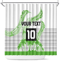 Cook Islands Marathon 2025-Pursuit in Paradise Shower Curtain Green Color LT03 Green - Polynesian Pride