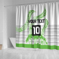 Cook Islands Marathon 2025-Pursuit in Paradise Shower Curtain Green Color LT03 - Polynesian Pride