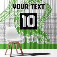 Cook Islands Marathon 2025-Pursuit in Paradise Window Curtain Green Color LT03 - Polynesian Pride