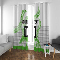 Cook Islands Marathon 2025-Pursuit in Paradise Window Curtain Green Color LT03 With Grommets Green - Polynesian Pride