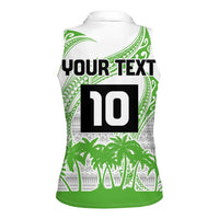 Cook Islands Marathon 2025-Pursuit in Paradise Women Sleeveless Polo Shirt Green Color