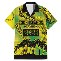 Cook Islands Marathon 2025-Pursuit in Paradise Family Matching Mermaid Dress and Hawaiian Shirt Special Edition LT03 Dad's Shirt - Short Sleeve Yellow-Green - Polynesian Pride