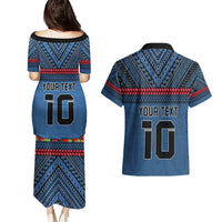 Custom Toa Samoa Rugby Couples Matching Puletasi and Hawaiian Shirt Samoan Warrior Ula Fala Tribal Pattern LT03 - Polynesian Pride