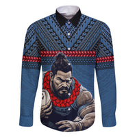 Custom Toa Samoa Rugby Family Matching Short Sleeve Bodycon Dress and Hawaiian Shirt Samoan Warrior Ula Fala Tribal Pattern LT03