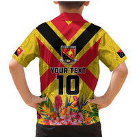 Custom Papua New Guinea Rugby Family Matching Mermaid Dress and Hawaiian Shirt Bird of Paradise and Hibiscus Polynesian Pattern Yellow Color LT03 - Polynesian Pride