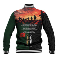 New Zealand and Australia ANZAC Day Baseball Jacket Lest We Forget Indigenous and Maori Pattern