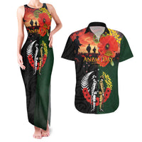 New Zealand and Australia ANZAC Day Couples Matching Tank Maxi Dress and Hawaiian Shirt Lest We Forget Indigenous and Maori Pattern LT03 Multicolor - Polynesian Pride