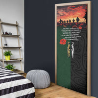 New Zealand and Australia ANZAC Day Door Cover Lest We Forget Indigenous and Maori Pattern