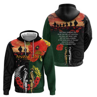 New Zealand and Australia ANZAC Day Hoodie Lest We Forget Indigenous and Maori Pattern