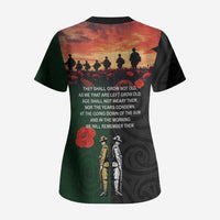 New Zealand and Australia ANZAC Day Scrub Top Lest We Forget Indigenous and Maori Pattern
