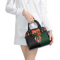 New Zealand and Australia ANZAC Day Shoulder Handbag Lest We Forget Indigenous and Maori Pattern