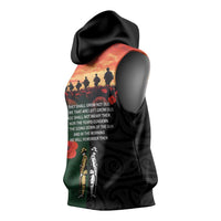 New Zealand and Australia ANZAC Day Sleeveless Hoodie Lest We Forget Indigenous and Maori Pattern