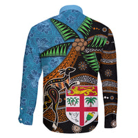 Fiji and Australia Family Matching Summer Maxi Dress and Hawaiian Shirt Fijian and Aboriginal mix Culture LT03 - Polynesian Pride