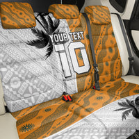 Custom Fiji and Australia Rugby Back Car Seat Cover Tapa Mix Aboriginal Pattern Half Style LT03